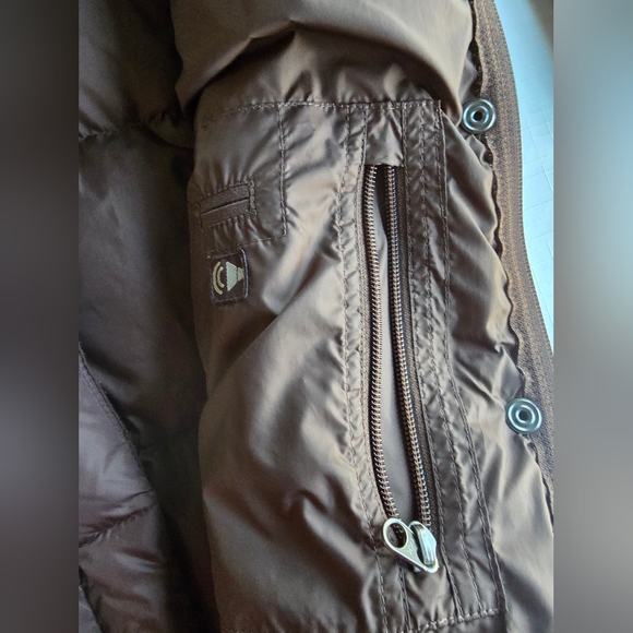 The North Face Chocolate Brown Quilted Jacket 600 Fill After Ski Party Wear Warm - Picture 10 of 13